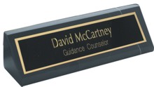 Black Marble Name Bar (8")